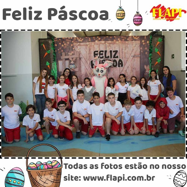 Visita da Coelha July com as turmas do Flapinho